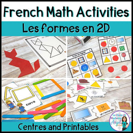 Les formes géométriques en 2D - French 2D Shapes Geometry Centres and Printables