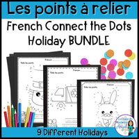 Les fêtes - Les points à relier - French Holiday Connect the Dots BUNDLE