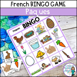 Pâques - French Easter Vocabulary Bingo Game