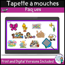 Pâques - French Easter Vocabulary Game - La tapette à mouches