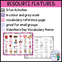 La Saint-Valentin - 3 French Valentine's Day Vocabulary Games and Centres