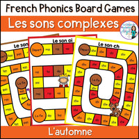 L'automne | French Fall Phonics Board Games | Les sons complexes