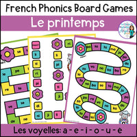 Le printemps | French Phonics Board Games | French Vowel Sounds