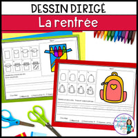 La rentrée | French Back to School Directed Drawing | Dessin dirigé