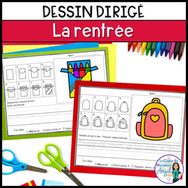 La rentrée | French Back to School Directed Drawing | Dessin dirigé