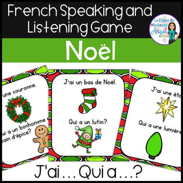 Noël - French Christmas Vocabulary Game - J'ai. . .Qui a. . .?