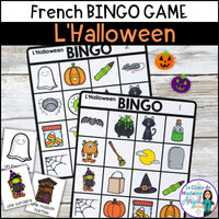 L'Halloween | French Halloween Themed Bingo Game | French Halloween Vocabulary