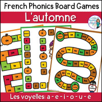 L'automne | French Fall Phonics Board Games | French Vowel Sounds