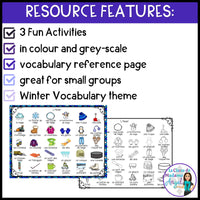 L'hiver - 3 French Winter Vocabulary Games and Centres