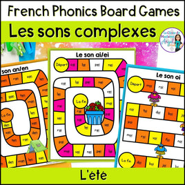 L'été - French Summer Phonics Board Games - Les sons complexes