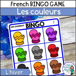 Les couleurs de l'hiver - French Winter Colour Themed Bingo Game