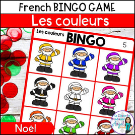 Les couleurs de Noël | French Christmas Colour Themed Bingo Game