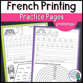 Le printemps - French Spring Alphabet Printing Practice Activities