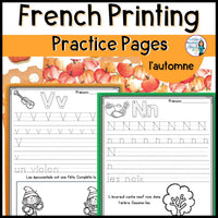 Les lettres de l'alphabet - French Fall Alphabet Letters Printing Practice