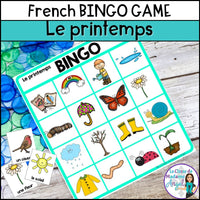 Le printemps - French Spring Vocabulary Bingo Game