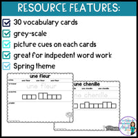 Le printemps - French Spring Vocabulary Activity Mats - Word Work Centre