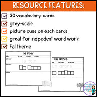 L'automne | French Fall Word Work Activity Mats | French Autumn Vocabulary