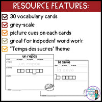 Le temps des sucres - French Maple Sugar Shack Word Work Activity Mats