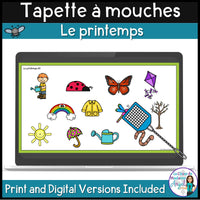 Le printemps - French Spring Vocabulary Game - La tapette à mouches