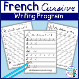 L'écriture cursive - French Cursive Handwriting and Alphabet Practice Program