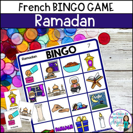 Le Ramadan - French Ramadan Vocabulary Bingo Game for Speaking and Listening