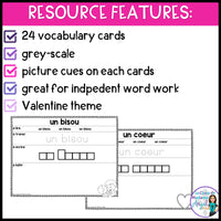 La Saint Valentin:  Valentine Themed Word Work Activity Mats in French