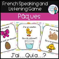 Pâques - French Easter Vocabulary Game - J'ai. . .Qui a . . .?