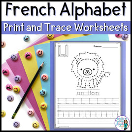 French Alphabet Printing and Tracing Practice Pages - L'alphabet