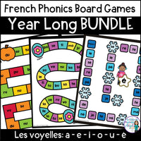 French Year Long Phonics Board Games BUNDLE