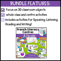 La rentrée scolaire | French Classroom Objects Vocabulary BUNDLE