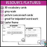 Pâques - French Easter Vocabulary Activity Mats - Word Work Centre