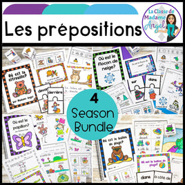 Les prépositions | French Prepositions Four Season Unit BUNDLE