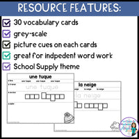 L'hiver - French Winter Word Work Activity Mats - French Winter Vocabulary