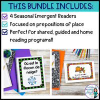 Les prépositions | French Prepositions Four Season Unit BUNDLE