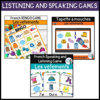 Les vêtements:  ClothingThemed Vocabulary BUNDLE in French