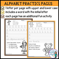 Les lettres de l'alphabet - French Fall Alphabet Letters Printing Practice