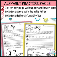 L'écriture cursive - le printemps - French Spring Cursive Writing Practice Pages