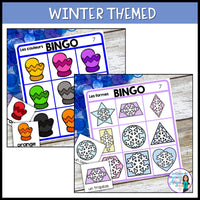 L'hiver - French Winter Beginning Skills Bingo Games BUNDLE