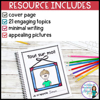 Me voici: French All About Me Activity - Tout sur moi Activité pour la rentrée