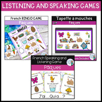 Pâques - French Easter Literacy Centres and Vocabulary Activities BUNDLE