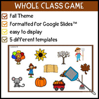 L'automne - French Fall Vocabulary game - La tapette à mouches