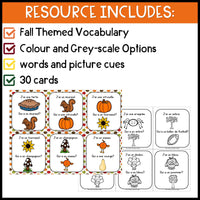 L'automne | French Fall or Autumn Vocabulary game | J'ai. . . Qui a. . .?