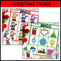 Noël | French Christmas Beginning Skills Bingo Games BUNDLE