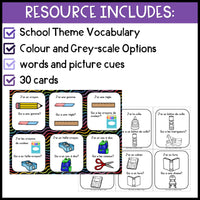 La rentrée scolaire | French Classroom Vocabulary Game | J'ai. . .Qui a. . .?