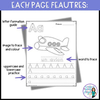 French Alphabet Printing and Tracing Practice Pages - L'alphabet