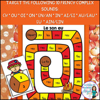 L'automne | French Fall Phonics Board Games | Les sons complexes