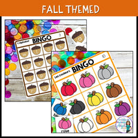 L'automne - French Fall Beginning Skills Bingo Games BUNDLE