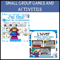 Hiver:  Winter Themed Vocabulary BUNDLE in French