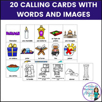 Le Ramadan - French Ramadan Vocabulary Bingo Game for Speaking and Listening