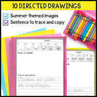 Lettres de l'alphabet - French Alphabet Letters Summer Printing Practice